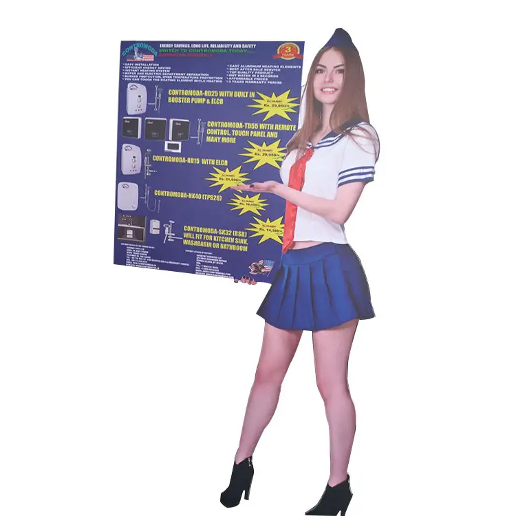 Popular Attractive indoor Advertising Poster Board Stands Human shape pvc foam board Display Stand