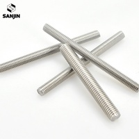 304 Stainless Steel Full Threaded Rod Bolt M3 M4 M5 M6 M8 Length 16-300mm Fully Metric Headless Bolt Thread Stud Rods Screws
