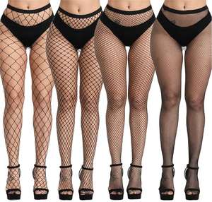 थोक महिलाओं सेक्सी फिशनेट पैंटीहोज टाइट्स स्टॉक काले मेश सरासर पतली उच्च सड़क मछली पालन - Product Image 2