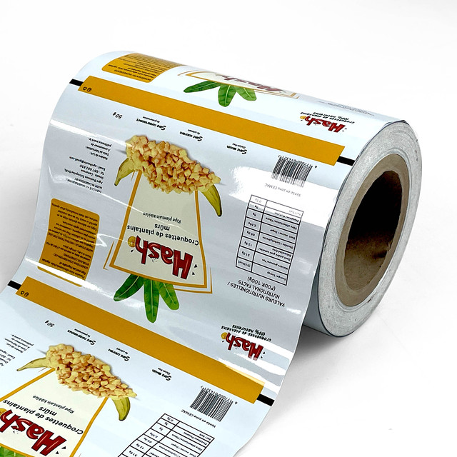 Custom Printed Soft Aluminum Foil Roll for Food Packaging Automatic Film Laminated Sachet for Candy Cookie Snack Packaging