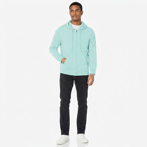 Sudadera con capucha premium para hombre con cremallera, estilo athleisure urbano, oversize, con estampado tie-dye, lista para envío, 100% algodón, al por mayor. - Product Image 1
