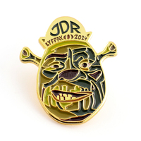 Personnalisé en usine Épinglettes en émail doux personnalisées Couleurs vives Badges de dessin animé à paillettes en métal Vente chaude Plaqué Pas cher