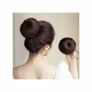 อุปกรณ์จัดแต่งทรงผมลำลองขนหนูสีน้ำตาล - Product Image 1