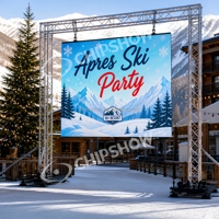 Écrans muraux LED P2.97 IP65 étanches 7680Hz pour location extérieure, écran vidéo de mariage 3x3 P391 pour soirées après-ski