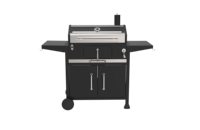 Grill à charbon de bois de cour haut de gamme de grande qualité de finition en fer enduit de poudre de verre Caractéristique pliante de table d'appoint pour les fêtes en plein air
