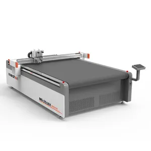 Mesin pemotong pisau bergetar sabuk konveyor kain lapisan tunggal Digital untuk industri pakaian pemotong berosilasi