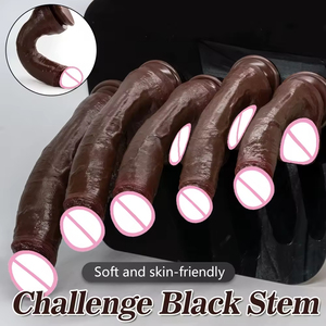 Dildo réaliste Top Cock noir, grand pénis, jouets sexuels anaux pour adultes, stimulateur de point G pour femme, masturbateurs vaginaux et strap-on. - Product Image 6