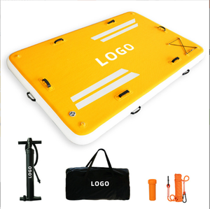 แพลตฟอร์มเป่าลมลอยน้ำได้แพลตฟอร์มตกปลาแบบเป่าลมได้พรมวิเศษเตียงลอยน้ำได้แบบหลายคนสันทนาการ - Product Image 5