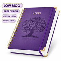 Cahier multi-sujets A5, 300 pages, avec 5 séparateurs amovibles en PVC, reliure à double anneaux, fermeture élastique, pour l'étude et le bureau