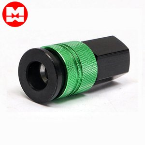 מחבר מהיר מאלומיניום בעל זרימה גבוהה של מילטון עם חלקי פנאומטיקה בציפוי אנודייז צבעוני - Product Image 1