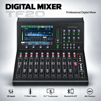 Console de mixage numérique professionnelle TF20 avec 20 entrées, 12 sorties, RTA, enregistrement USB et contrôle réseau pour événements en direct