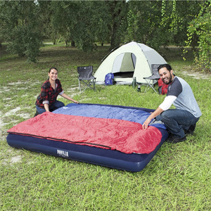 Kasur Lipat Tipis Ukuran King Size Ekstra Besar dengan Lapisan Flocking untuk Berkemah dan Wisata, Kasur Udara Lipat Otomatis - Product Image 4