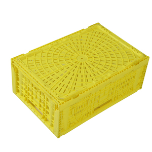 Foldable Large Mesh <strong>Plastic</strong> <strong>Crates</strong> Stackable <strong>Nestable</strong> Recyclable Turnover Box with <strong>Lid</strong> Industrial Moving <strong>Crate</strong> - Product Image 2