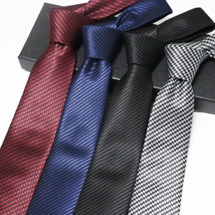 Fabrika 100% ipek kravatlar İngiliz iş Maroon mavi siyah gri şerit özel ipek kravat erkekler için