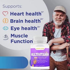 Cápsulas Multivitamínicas Veganas Ausreson OEM, Suplemento de Salud de Marca Privada con Vitaminas y Minerales para Hombres y Mujeres - Product Image 3