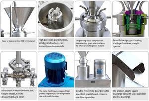 Industrial Vertical Split Colloid Mill Peanut Butter Chili Peppers Cocoa Beans Almonds Walnuts <b>Soybeans</b> Grinding Machine - Product Image 6