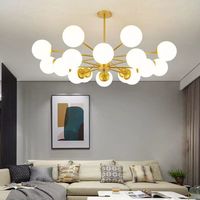 Lustre moderne minimaliste nordique pour salon, lampe créative de luxe en forme de haricot magique pour salon, chambre et salle à manger