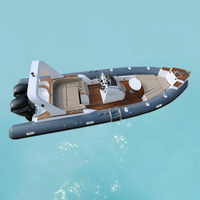Bateau gonflable rigide en aluminium, vitesse de pêche en PVC, hors-bord, moteur Hypalon, pour loisirs, yatch, * 7m