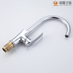 Robinet de cuisine Chenlu à poignée unique, valve en céramique, montage sur plan, style moderne, installation facile - Product Image 3