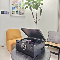 Vinyle Stéréo Professionnelle Rétro Avec Lecteur De Musique CD,USB, Enregistreur Cassette,radio,haut-parleurs