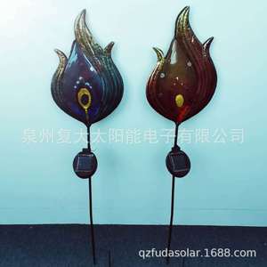 Lampe solaire LED extérieure autoportante en forme de flamme, résistante à l'eau, pour jardin - Product Image 3
