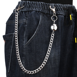 โซ่คาดเอวฮิปฮอปเมทัล โลหะผสมสังกะสี จี้รูปทรงกลม โซ่คล้องกางเกงชั้นเดียว เครื่องประดับแฟชั่นสำหรับใส่ทุกวัน - Product Image 1