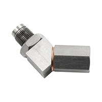Conception de flux à haute efficacité Mini catalyseur métallique à oxygène 45 ° M18 * 1.5 capteur d'oxygène 02 convertisseur catalytique Euro V universel