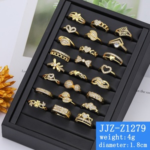 Anillo de Boda JXX de Latón Chapado en Oro de 14k y 24k con Diseño Único y Moderno para Mujer, Anillo Hueco Elegante - Product Image 2