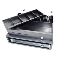 405mm POS-Kassenschublade mit 4 Geldscheinfächern, 5 Münzfächern, herausnehmbarer Innenschale, Schlüsselschloss, sichere Geldkassette für Einzelhandel und Kassentheken