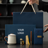 Entreprise Emballage cadeau de fin d'année Boîte en papier carton Boîte d'emballage pour carnet de notes et stylo avec couvercle supérieur et inférieur Logo personnalisé imprimé