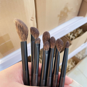 Ensemble de pinceaux de <span class=keywords><strong>maquillage</strong></span> de haute qualité en poils naturels de écureuil pour estomper les fards à paupières, personnalisable - Product Image 3