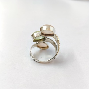 แหวนพลอยหลายเม็ด เงินแท้ 925 แหวนพลอยทำมือ คอลเลคชั่นแหวนสวยงาม เครื่องประดับเงิน ราคาขายส่ง - Product Image 5