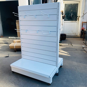 Nhà máy tùy chỉnh tinh thần trắng đôi bên rãnh backboard siêu thị Kệ phần cứng cửa hàng triển lãm kệ trưng bày - Product Image 1