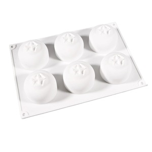 Blueberry Mousse Cake Mold 6 Cavity <b>Silicone</b> <b>Baking</b> Mold For DIY French Dessert Fruit Shape Home Use - Product Image 5