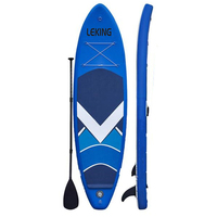 Planche de surf électrique à trois ailerons Costway SUP à double couche, 12 pieds, planche de paddle gonflable