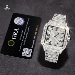 Montre Moissanite Iced Out pour Homme, Couleur <span class=keywords><strong>D</strong></span> VVS1, Acier Inoxydable, Étanche, Automatique, Style Hip Hop, Certificat GRA - Product Image 6