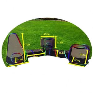 BSCI Factory New Rainbow Portable 4-in-1 Rainbow <b>Cat</b> Outdoor Enclosure Playpen Breathable <b>Tent</b> <b>with</b> 3 Ways Play <b>Tunnel</b> <b>with</b> - Product Image 2