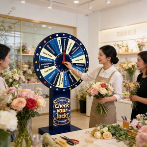 Accesorios para Puesto de Carnaval, <span class=keywords><strong>Rueda</strong></span> <span class=keywords><strong>Giratoria</strong></span> Eléctrica para Sorteo de Lotería, <span class=keywords><strong>Rueda</strong></span> de la Fortuna Digital con Luces - Product Image 2