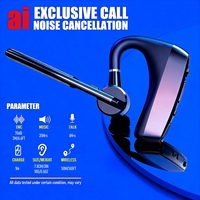 Auriculares Inalámbricos con Micrófono, Cancelación de Ruido ENC, Diseño de Gancho para la Oreja V5.2, para Uso como Walkie Talkie con Manos Libres, 20 Horas de Reproducción, 6 Horas en Espera