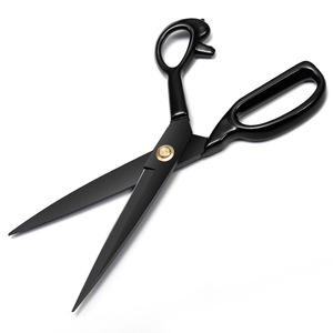 Tijeras de costura de tela de corte negro tijeras de sastre de acero