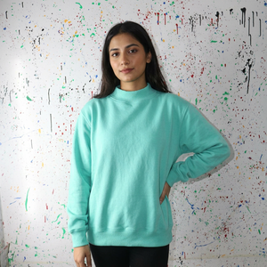 เสื้อฮู้ดผู้ชายคอปกกว้าง TEAL ผ้าฝ้าย 100% เส้นด้ายละเอียด ซิปแบบวินเทจ แห้งเร็วและระบายอากาศได้ดี - Product Image 1