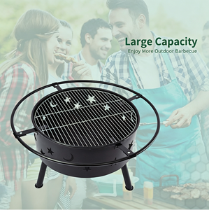 Poêle de <span class=keywords><strong>camping</strong></span> portable et chauffe-terrasse extérieur facile à assembler pour la cuisson en plein air et le chauffage de la cour - Product Image 2