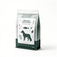Pochette personnalisée à fermeture éclair pour aliments pour chiens, emballage pour aliments pour animaux de compagnie, sac en plastique imprimé résistant à l'humidité
