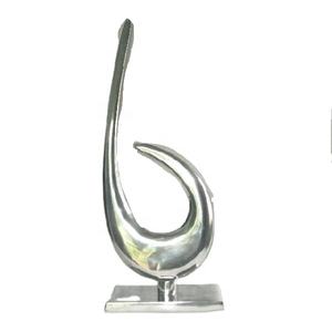 Sculptures métalliques avec finition miroir, fabriquées en aluminium moulé, décoration intérieure, sculptures abstraites en métal - Product Image 1