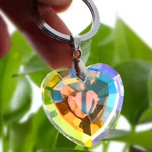 Custom Design Iridescent Crystal Stones Diamond Keychain