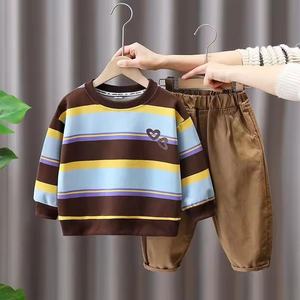 Baby boy due set bello 1 un bambino di 3 anni vestito autunno e inverno bambini più cashmere vestiti cappotto per bambini - Product Image 4