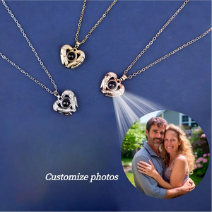 <span class=keywords><strong>Collana</strong></span> <span class=keywords><strong>con</strong></span> <span class=keywords><strong>Proiezione</strong></span> a Forma di Ali d'Amore in Acciaio Inossidabile Personalizzabile <span class=keywords><strong>con</strong></span> Immagini, Certificazione CE, per Regalo di San Valentino - Product Image 2