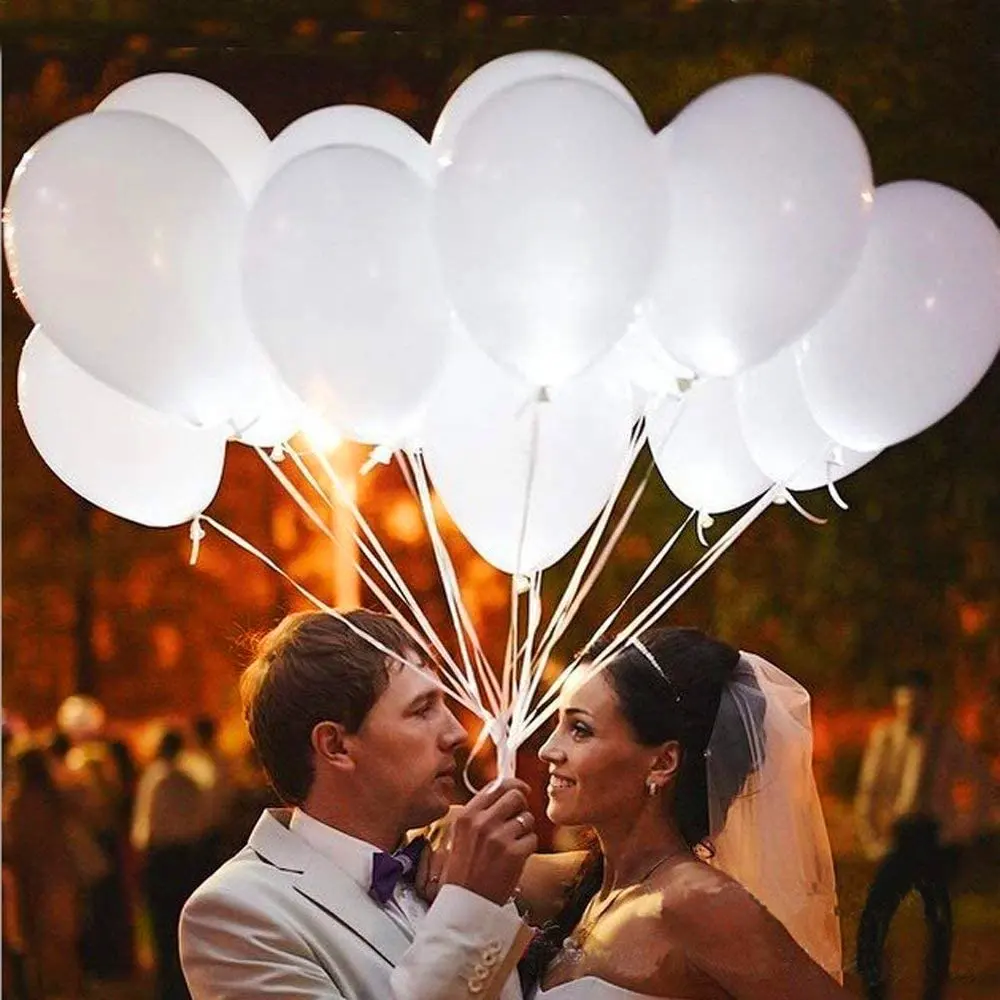 Großhandel Bobo Flash ing Clear Strip Latex Party Geburtstag Hochzeit Company Jahres treffen Dekoration Farbe Led Light Up Ballon