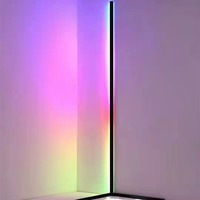 Lámpara de pie Led inteligente minimalista con soporte nórdico, diseño moderno, lámpara de pie de esquina Led RGB, luz activada, luz nocturna