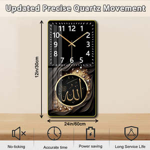 Islamitische Wandklok Luxe Thema Kristallen Porselein Schilderij Wandklok Kunst Aan De Muur - Product Image 3